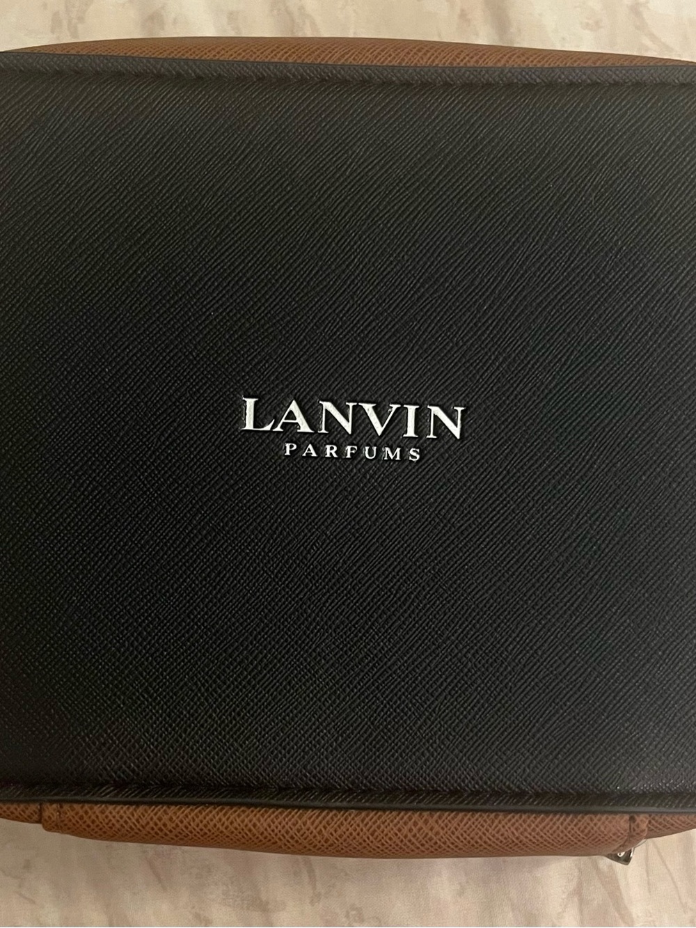 Lanvin Parfums Black and Brown Travel Cosmetic Case